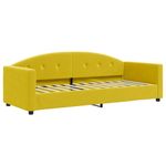 Casa si Gradina - Mobilier - Paturi si accesorii - Paturi - Pat de zi cu extensie si saltea, galben, 80x200 cm, catifea - Infinity.ro