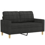 Casa si Gradina - Mobilier - Seturi de mobilier - Seturi living - Set de canapele cu perne, 2 piese, negru, material textil - Infinity.ro