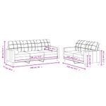 Casa si Gradina - Mobilier - Seturi de mobilier - Seturi living - Set de canapele cu perne, 2 piese, negru, material textil - Infinity.ro