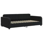 Casa si Gradina - Mobilier - Paturi si accesorii - Paturi - Pat de zi cu extensie si sertare, negru, 100x200 cm, catifea - Infinity.ro
