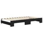 Casa si Gradina - Mobilier - Paturi si accesorii - Paturi - Pat de zi cu extensie si sertare, negru, 100x200 cm, catifea - Infinity.ro