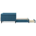 Casa si Gradina - Mobilier - Paturi si accesorii - Paturi - Pat de zi cu extensie si sertare, albastru, 100x200 cm, catifea - Infinity.ro