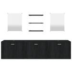 Casa si Gradina - Mobilier - Seturi de mobilier - Seturi baie - Set mobilier de baie, 6 piese, negru, lemn prelucrat - Infinity.ro