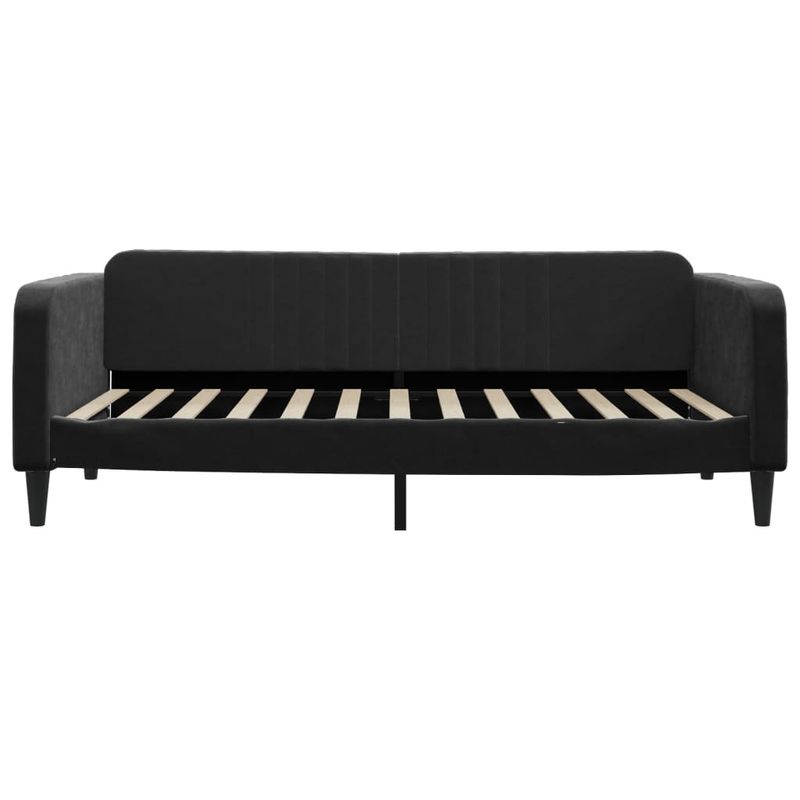 Casa si Gradina - Mobilier - Paturi si accesorii - Paturi - Pat de zi cu extensie si sertare, negru, 100x200 cm, catifea - Infinity.ro
