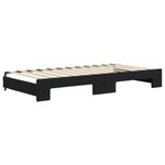 Casa si Gradina - Mobilier - Paturi si accesorii - Paturi - Pat de zi cu extensie si sertare, negru, 100x200 cm, catifea - Infinity.ro
