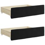 Casa si Gradina - Mobilier - Paturi si accesorii - Paturi - Pat de zi cu extensie si sertare, negru, 100x200 cm, catifea - Infinity.ro