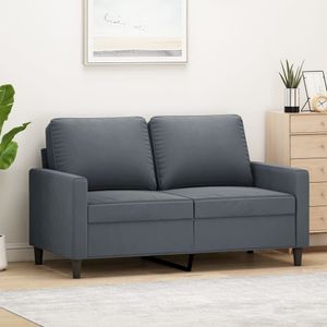 Canapea cu 2 locuri, gri inchis, 120 cm, catifea