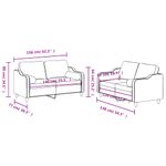 Casa si Gradina - Mobilier - Seturi de mobilier - Seturi living - Set de canapele cu perne, 2 piese, crem, material textil - Infinity.ro