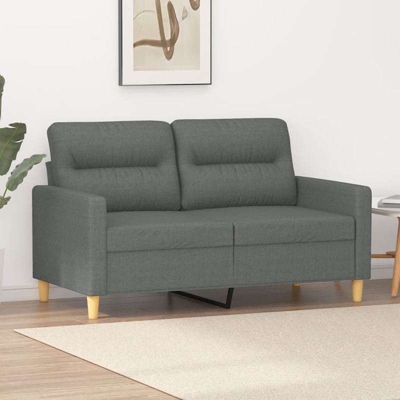 Casa si Gradina - Mobilier - Canapele si coltare - Canapele - Canapea cu 2 locuri, gri inchis, 120 cm, material textil - Infinity.ro