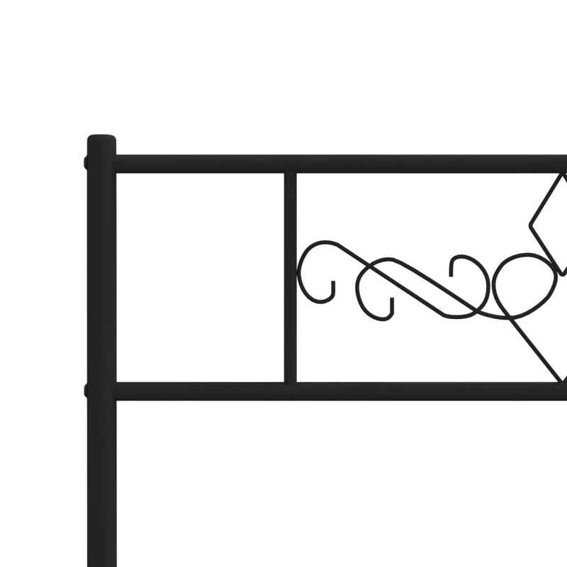Casa si Gradina - Mobilier - Paturi si accesorii - Paturi - Cadru pat metalic cu tablii de cap/picioare, negru, 100x200 cm - Infinity.ro