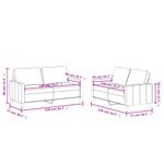 Casa si Gradina - Mobilier - Seturi de mobilier - Seturi living - Set de canapele cu perne, 2 piese, negru, piele ecologica - Infinity.ro