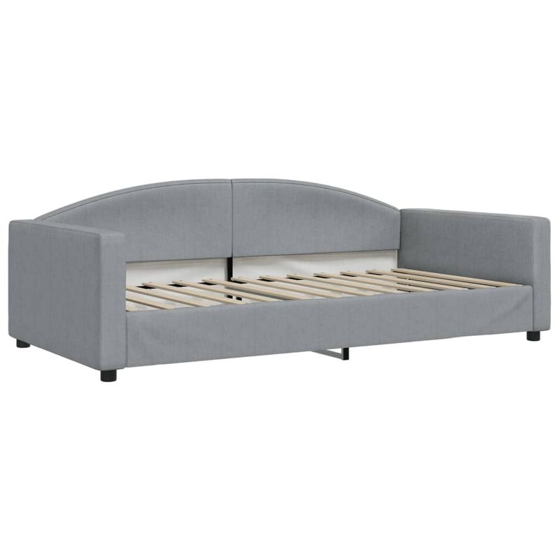 Casa si Gradina - Mobilier - Paturi si accesorii - Paturi - Pat de zi cu extensie si sertare, gri deschis 100x200 cm textil - Infinity.ro