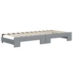 Casa si Gradina - Mobilier - Paturi si accesorii - Paturi - Pat de zi cu extensie si sertare, gri deschis 100x200 cm textil - Infinity.ro