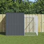 Petshop - Accesorii petshop - Culcusuri si custi - Tarcuri si colivii - Cusca de caine cu tarc antracit 214x253x181 cm otel galvanizat - Infinity.ro
