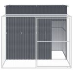 Petshop - Accesorii petshop - Culcusuri si custi - Tarcuri si colivii - Cusca de caine cu tarc antracit 214x253x181 cm otel galvanizat - Infinity.ro