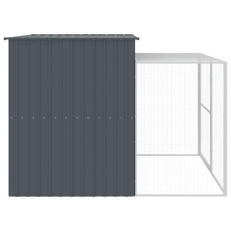 Petshop - Accesorii petshop - Culcusuri si custi - Tarcuri si colivii - Cusca de caine cu tarc antracit 214x253x181 cm otel galvanizat - Infinity.ro