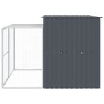Petshop - Accesorii petshop - Culcusuri si custi - Tarcuri si colivii - Cusca de caine cu tarc antracit 214x253x181 cm otel galvanizat - Infinity.ro