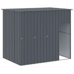 Petshop - Accesorii petshop - Culcusuri si custi - Tarcuri si colivii - Cusca de caine cu tarc antracit 214x253x181 cm otel galvanizat - Infinity.ro