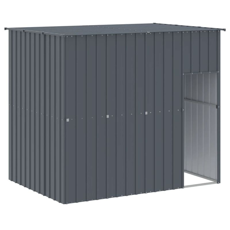Petshop - Accesorii petshop - Culcusuri si custi - Tarcuri si colivii - Cusca de caine cu tarc antracit 214x253x181 cm otel galvanizat - Infinity.ro