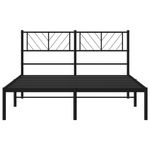 Casa si Gradina - Mobilier - Paturi si accesorii - Paturi - Cadru de pat metalic cu tablie, negru, 160x200 cm - Infinity.ro