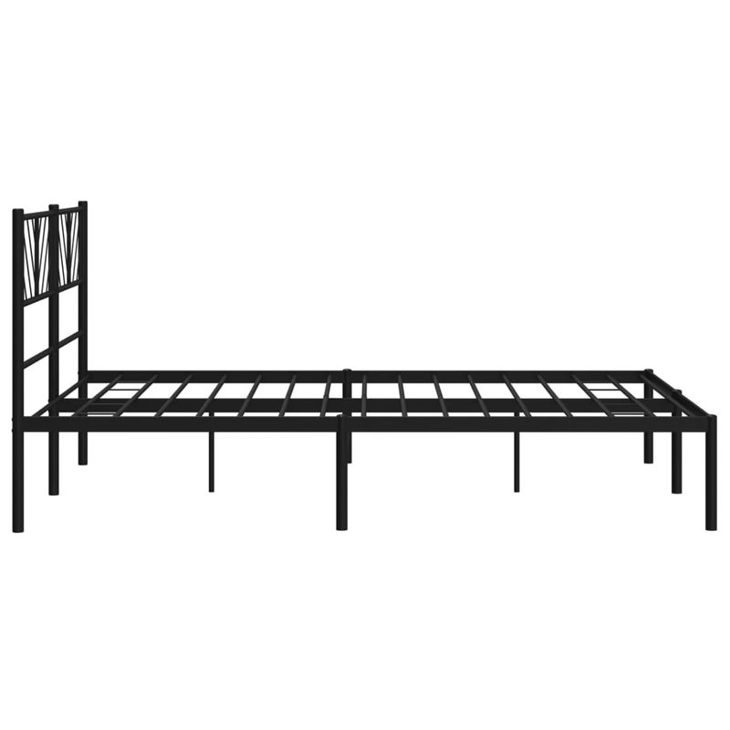 Casa si Gradina - Mobilier - Paturi si accesorii - Paturi - Cadru de pat metalic cu tablie, negru, 160x200 cm - Infinity.ro