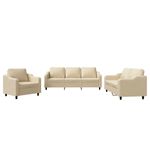 Casa si Gradina - Mobilier - Seturi de mobilier - Seturi living - Set de canapele cu perne, 3 piese, crem, textil - Infinity.ro