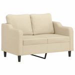 Casa si Gradina - Mobilier - Seturi de mobilier - Seturi living - Set de canapele cu perne, 3 piese, crem, textil - Infinity.ro