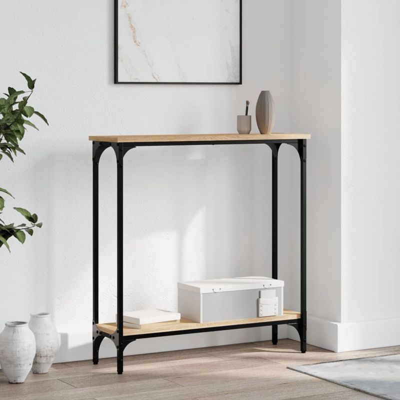 Casa si Gradina - Mobilier - Comode si corpuri - Console - Masa consola, stejar sonoma, 75x22,5x75 cm, lemn prelucrat - Infinity.ro