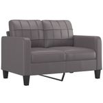 Casa si Gradina - Mobilier - Seturi de mobilier - Seturi living - Set de canapele cu perne, 2 piese, gri, piele ecologica - Infinity.ro
