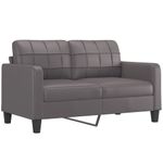 Casa si Gradina - Mobilier - Seturi de mobilier - Seturi living - Set de canapele cu perne, 2 piese, gri, piele ecologica - Infinity.ro