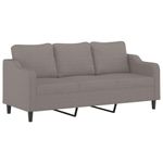Casa si Gradina - Mobilier - Seturi de mobilier - Seturi living - Set de canapele cu perne, 2 piese, gri taupe, textil - Infinity.ro