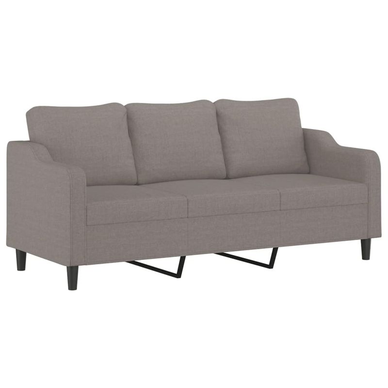 Casa si Gradina - Mobilier - Seturi de mobilier - Seturi living - Set de canapele cu perne, 2 piese, gri taupe, textil - Infinity.ro