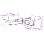 Casa si Gradina - Mobilier - Seturi de mobilier - Seturi living - Set de canapele cu perne, 2 piese, gri taupe, textil - Infinity.ro