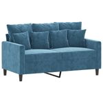 Casa si Gradina - Mobilier - Seturi de mobilier - Seturi living - Set de canapele cu perne, 3 piese, albastru, catifea - Infinity.ro