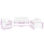 Casa si Gradina - Mobilier - Seturi de mobilier - Seturi living - Set de canapele cu perne, 3 piese, albastru, catifea - Infinity.ro