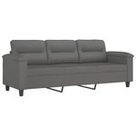 Casa si Gradina - Mobilier - Seturi de mobilier - Seturi living - Set de canapele cu perne, 2 piese, gri inchis, microfibra - Infinity.ro