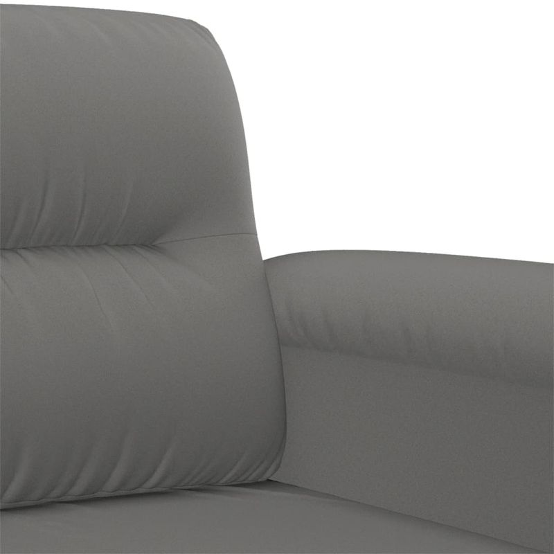 Casa si Gradina - Mobilier - Seturi de mobilier - Seturi living - Set de canapele cu perne, 2 piese, gri inchis, microfibra - Infinity.ro