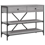 Casa si Gradina - Mobilier - Comode si corpuri - Console - Masa consola cu sertare si rafturi sonoma gri lemn prelucrat - Infinity.ro