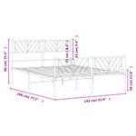 Casa si Gradina - Mobilier - Paturi si accesorii - Paturi - Cadru pat metalic cu tablie de cap/picioare, negru, 135x190 cm - Infinity.ro