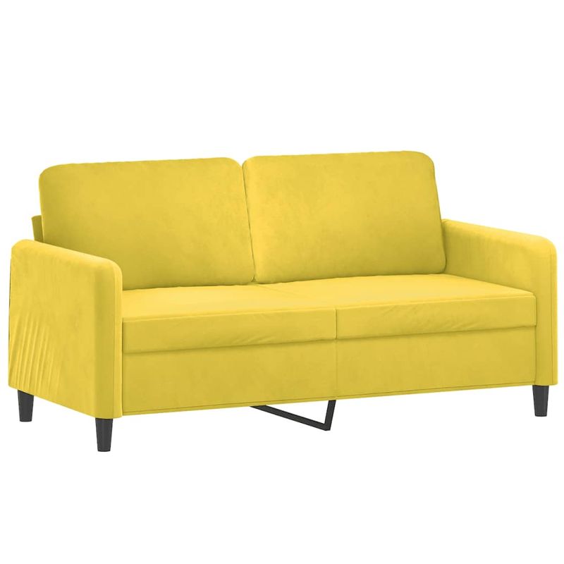 Casa si Gradina - Mobilier - Seturi de mobilier - Seturi living - Set de canapele cu perne, 2 piese, galben, catifea - Infinity.ro
