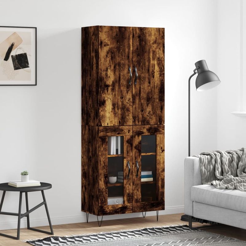 Casa si Gradina - Mobilier - Comode si corpuri - Corpuri bucatarie - Dulap inalt, stejar fumuriu, 69,5x34x180, lemn compozit - Infinity.ro