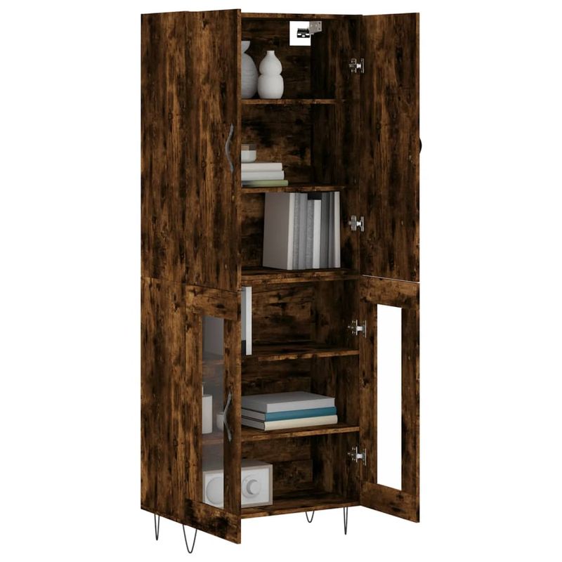 Casa si Gradina - Mobilier - Comode si corpuri - Corpuri bucatarie - Dulap inalt, stejar fumuriu, 69,5x34x180, lemn compozit - Infinity.ro