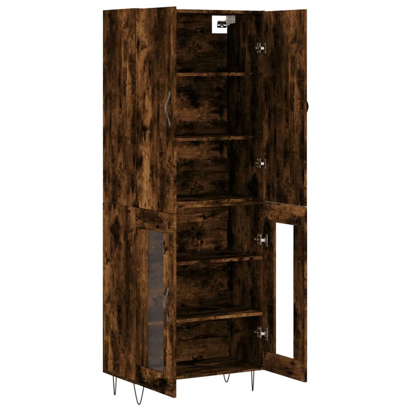 Casa si Gradina - Mobilier - Comode si corpuri - Corpuri bucatarie - Dulap inalt, stejar fumuriu, 69,5x34x180, lemn compozit - Infinity.ro