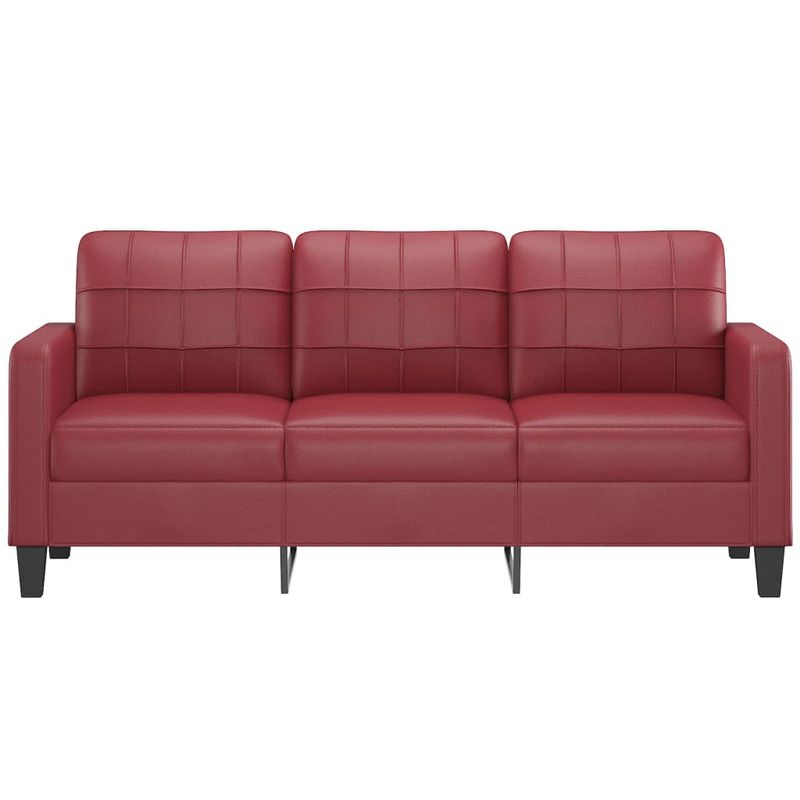 Casa si Gradina - Mobilier - Canapele si coltare - Canapele - Canapea cu 3 locuri, rosu vin, 180 cm, piele ecologica - Infinity.ro