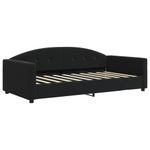 Casa si Gradina - Mobilier - Paturi si accesorii - Paturi - Pat de zi cu extensie si saltele, negru, 90x190 cm, catifea - Infinity.ro