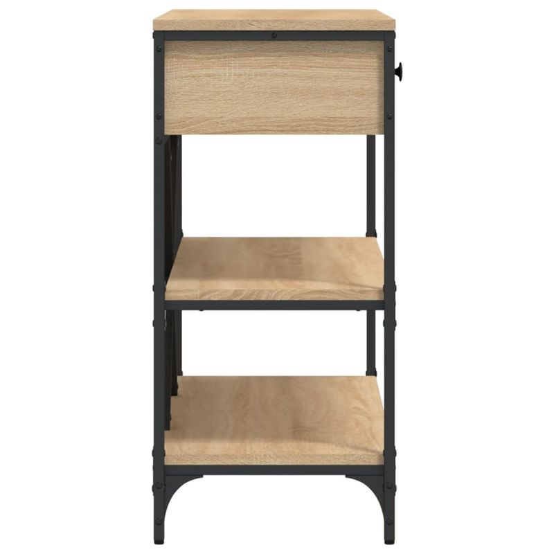 Casa si Gradina - Mobilier - Comode si corpuri - Console - Masa consola cu sertare si rafturi stejar sonoma lemn prelucrat - Infinity.ro