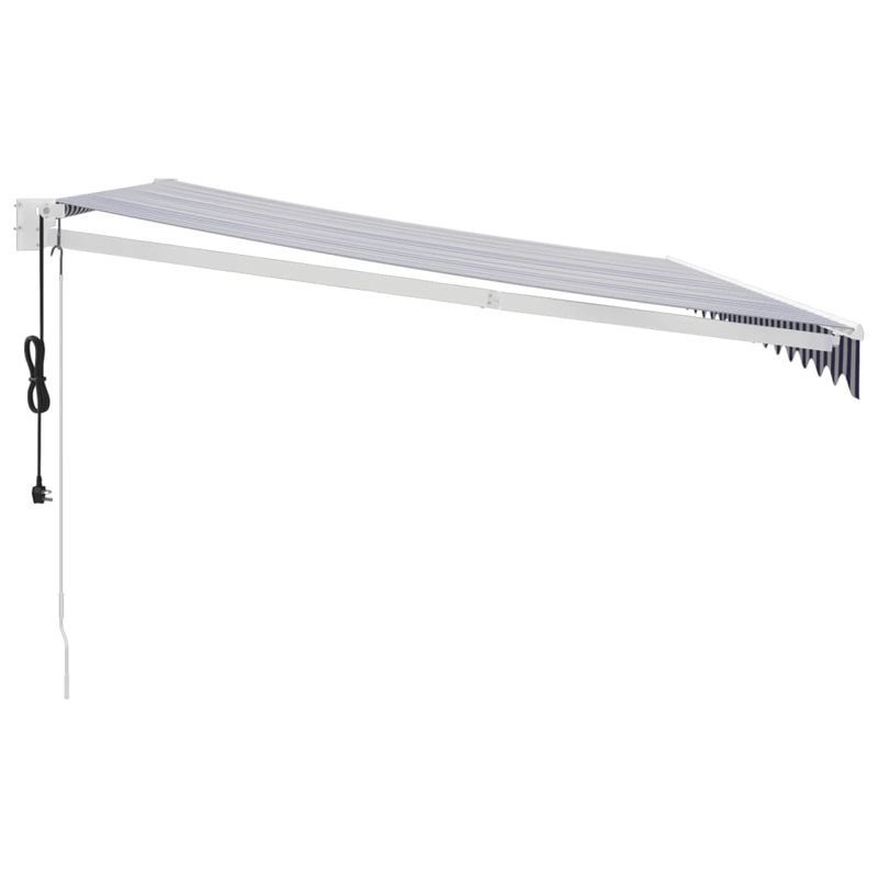 Casa si Gradina - Gradina si terasa - Umbrele si pavilioane - Pavilioane - Copertina retractabila automata, 4,5x3 m, albastru și alb - Infinity.ro