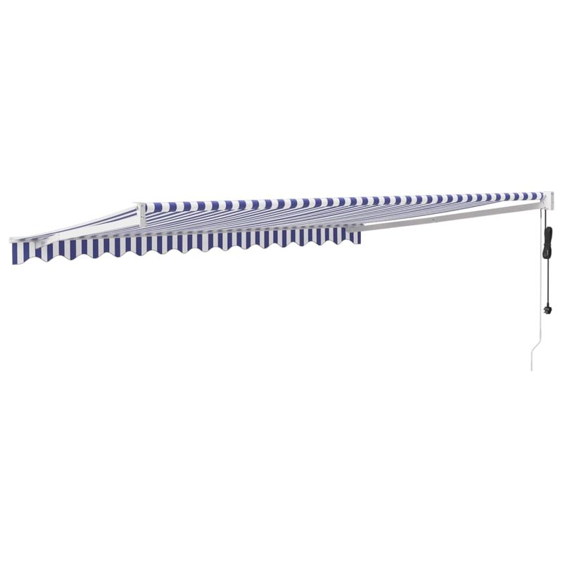 Casa si Gradina - Gradina si terasa - Umbrele si pavilioane - Pavilioane - Copertina retractabila automata, 4,5x3 m, albastru și alb - Infinity.ro