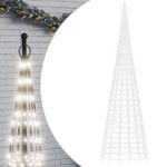 Casa si Gradina - Decoratiuni - Decoratiuni de sezon - Lumina brad de Craciun pe catarg, 3000 LED-uri, alb rece 800 cm - Infinity.ro