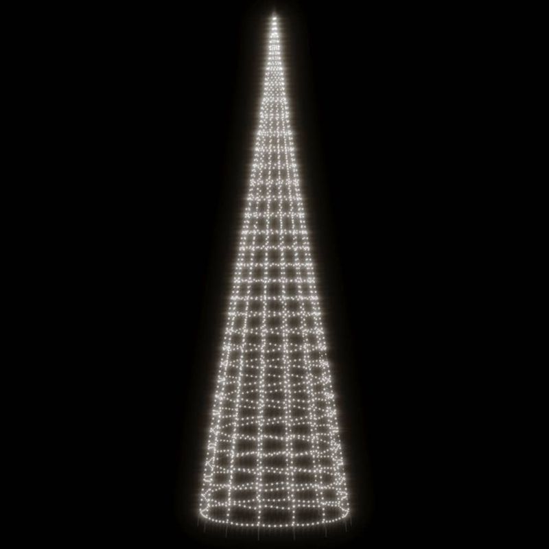 Casa si Gradina - Decoratiuni - Decoratiuni de sezon - Lumina brad de Craciun pe catarg, 3000 LED-uri, alb rece 800 cm - Infinity.ro